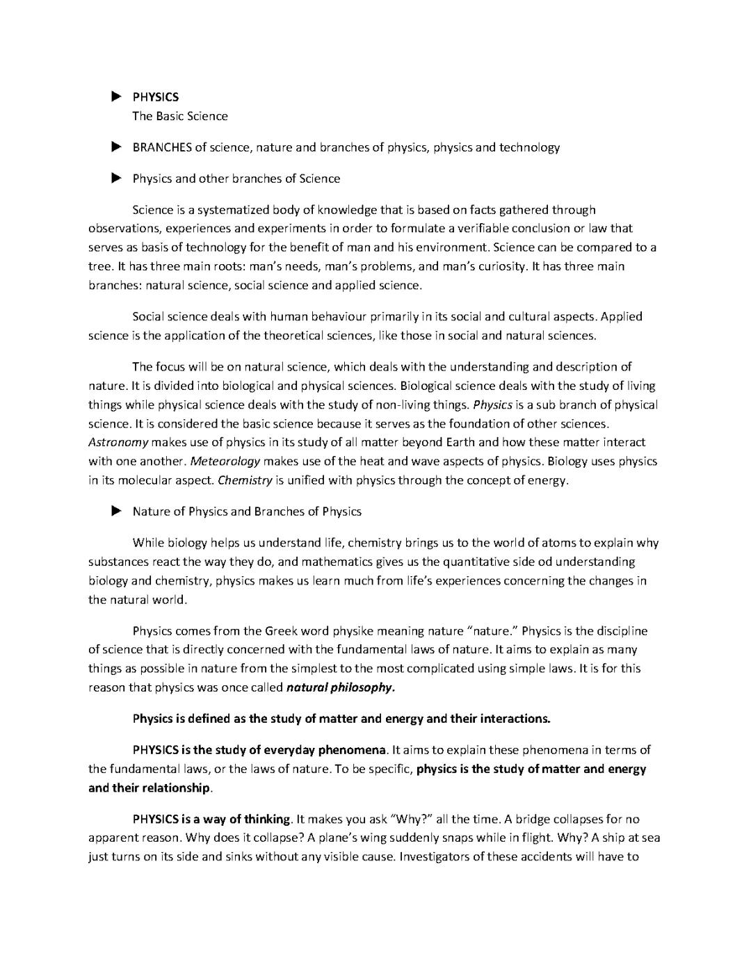 Comprehensive Physics Study Notes