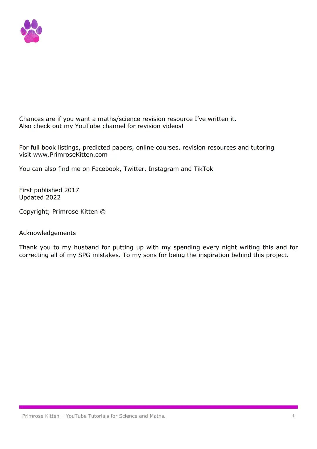 Maths
Revision
Guide
Higher
Tier
Primrose
Primrose Kitten
YouTube tutorials for GCSE and A-Level
√
☑
r
(-2лr
A²=
B+
C²
BOO Chances are if yo