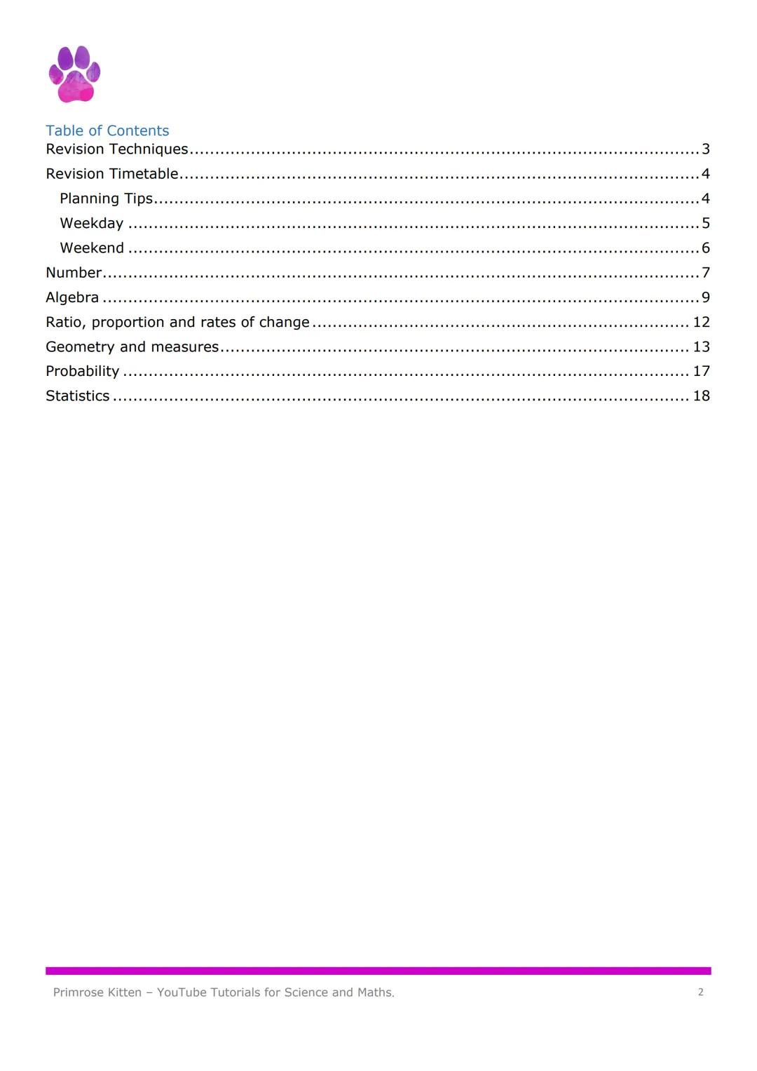Maths
Revision
Guide
Higher
Tier
Primrose
Primrose Kitten
YouTube tutorials for GCSE and A-Level
√
☑
r
(-2лr
A²=
B+
C²
BOO Chances are if yo