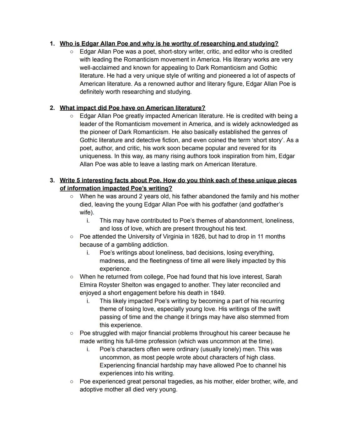 Exploring Edgar Allan Poe: His Life and Famous Works