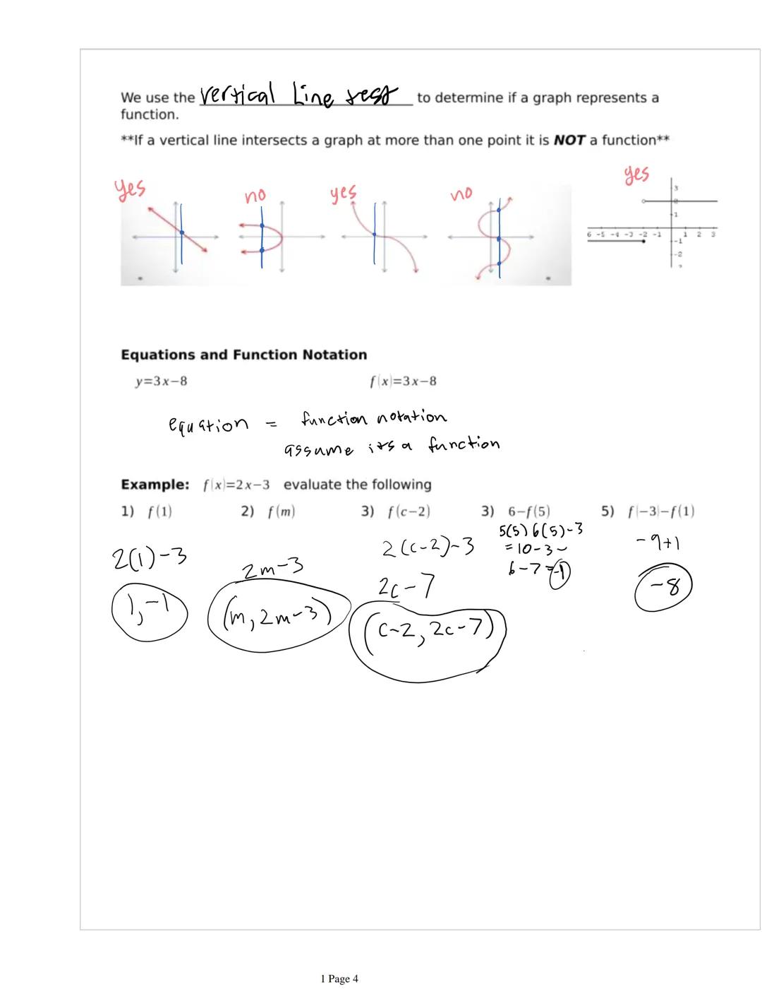 Advanced Algebra 1
I can... Determine whether a relation is a function.
A
A Coordinate plane
is formed by the intersection of two number lin