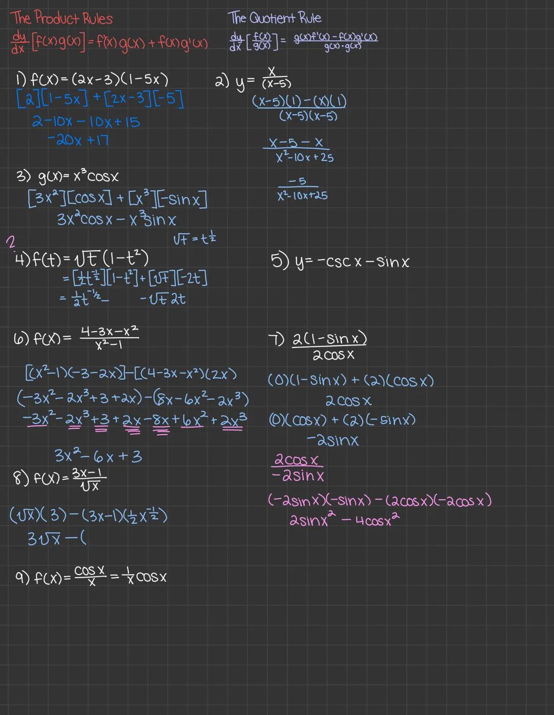 5) f(x)=$\sqrt{x}$+4 $\rightarrow$ (x+4)$^{1/2}$$\rightarrow$ $^{1/2}$(x+4)$^{-1/2}$$\rightarrow$ $^{1/2}$$\frac{1}{2\sqrt{x}}$+4
Lesson 2.