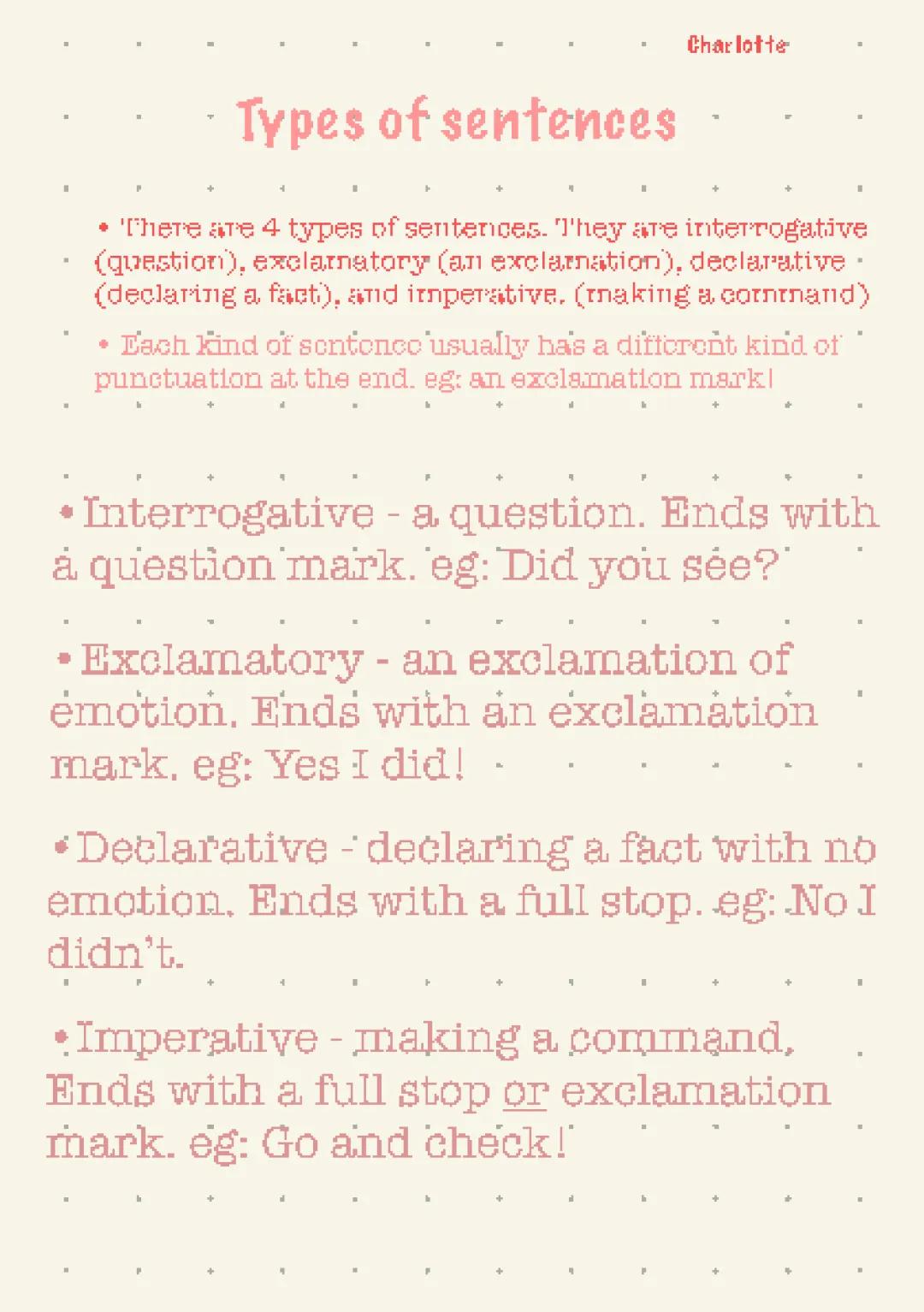 Types of sentences