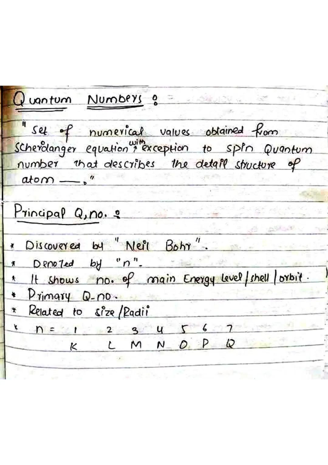 Understanding Quantum Numbers
