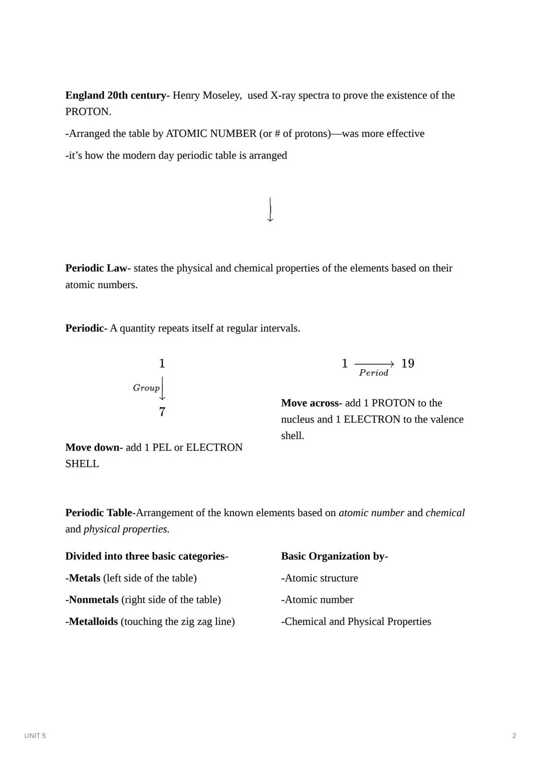 UNIT 5
I
UNIT 5
7 Course Directory
O Select
Text
Chemistry.
TYPE 1
The periodic Table and Atomic Structure.
Table of contents
Development of