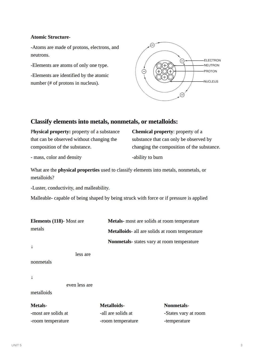 UNIT 5
I
UNIT 5
7 Course Directory
O Select
Text
Chemistry.
TYPE 1
The periodic Table and Atomic Structure.
Table of contents
Development of