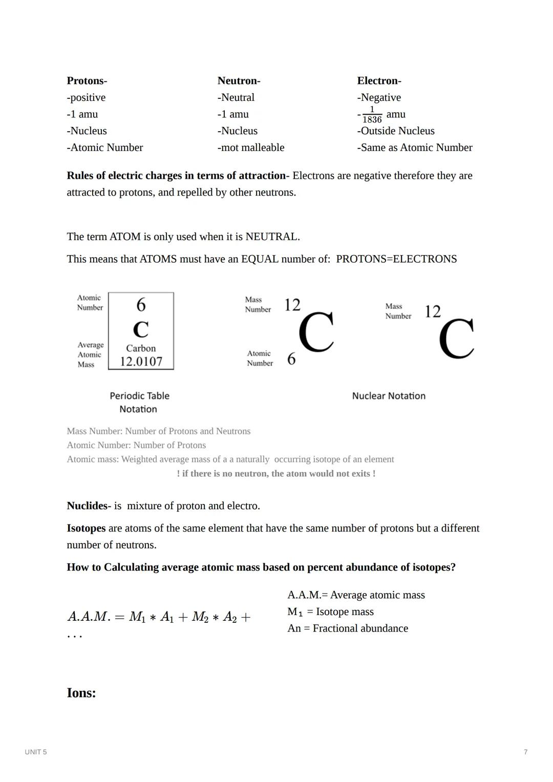 UNIT 5
I
UNIT 5
7 Course Directory
O Select
Text
Chemistry.
TYPE 1
The periodic Table and Atomic Structure.
Table of contents
Development of