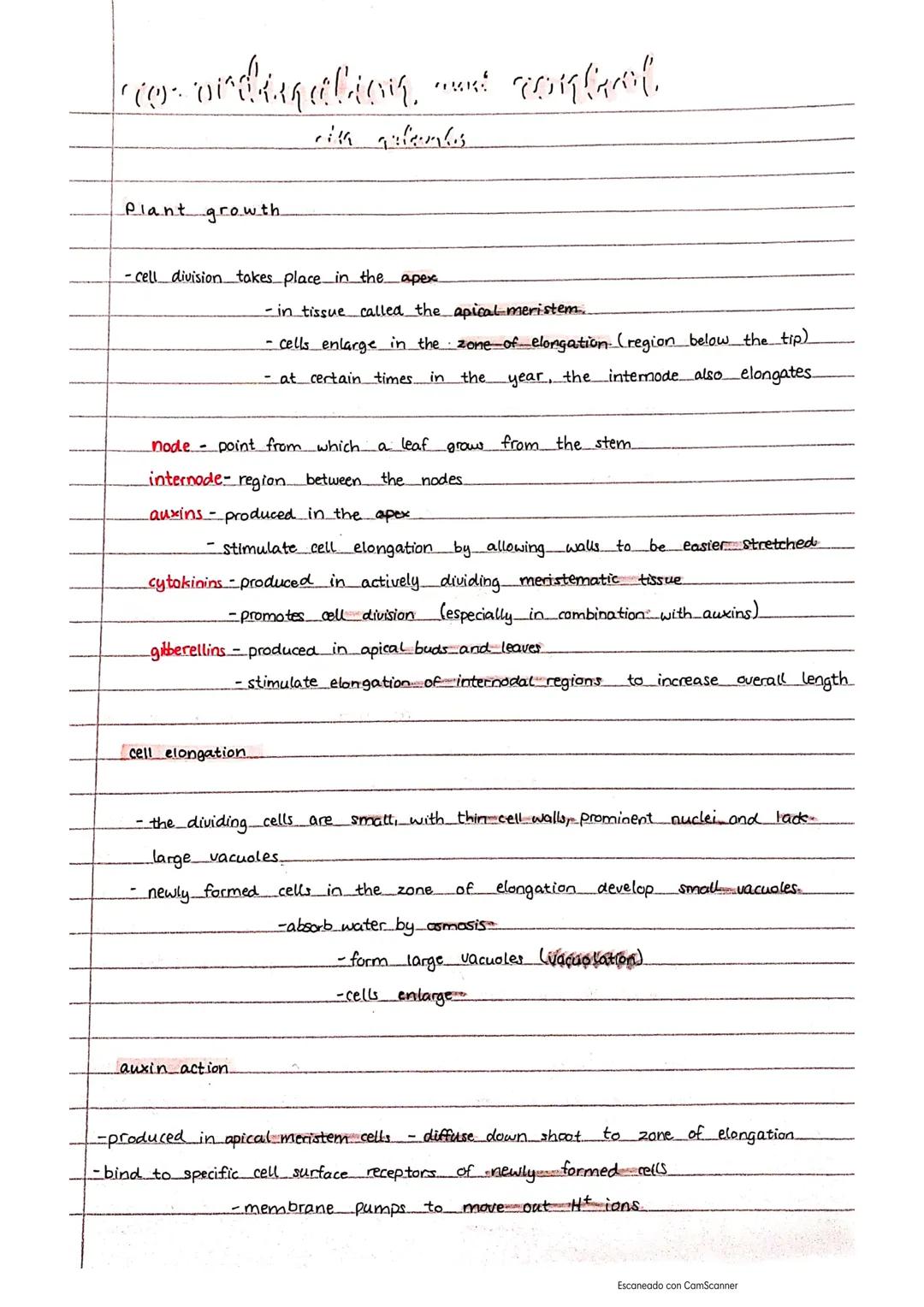 ccor-wrddaqaliena. munt roubol
dla galambs
Plant growth
-cell division takes place in the apex
node point from which a leaf grow from the st