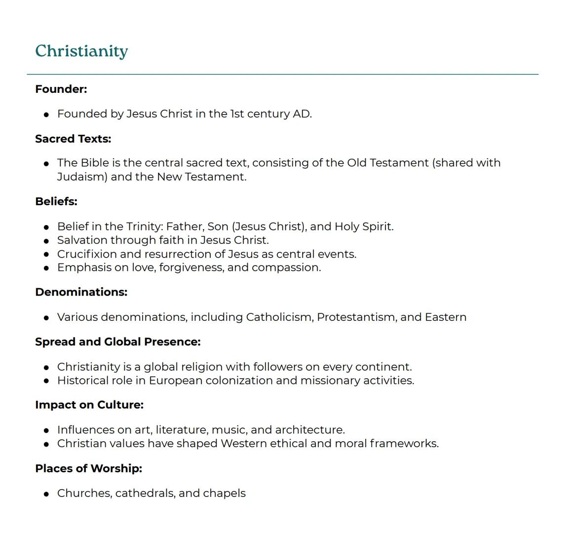 AP Human Geography
# Religion Test - Second
# 9 Weeks
Religion: Geographers recognize that religions are essential to understanding the sp