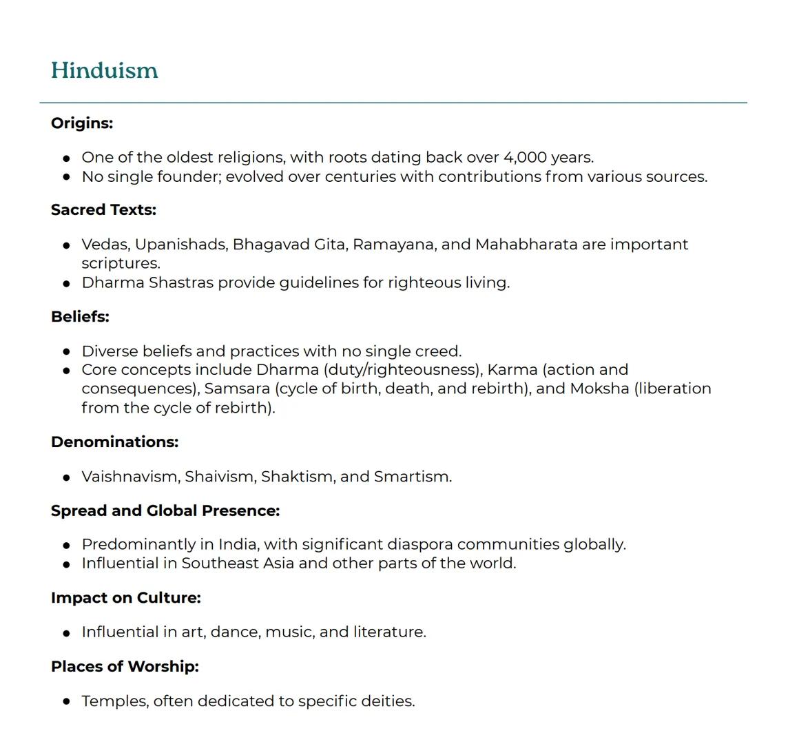 AP Human Geography
# Religion Test - Second
# 9 Weeks
Religion: Geographers recognize that religions are essential to understanding the sp