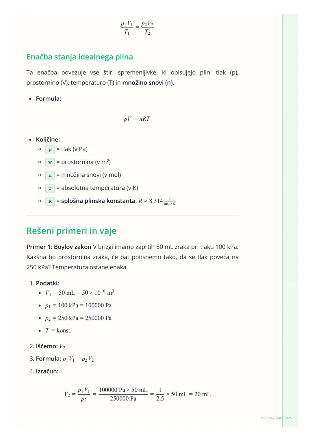 # Plinski zakoni
Uvod v plinske zakone
Plinski zakoni opisujejo obnašanje plinov. Povezujejo tri ključne količine, ki
opisujejo stanje pli