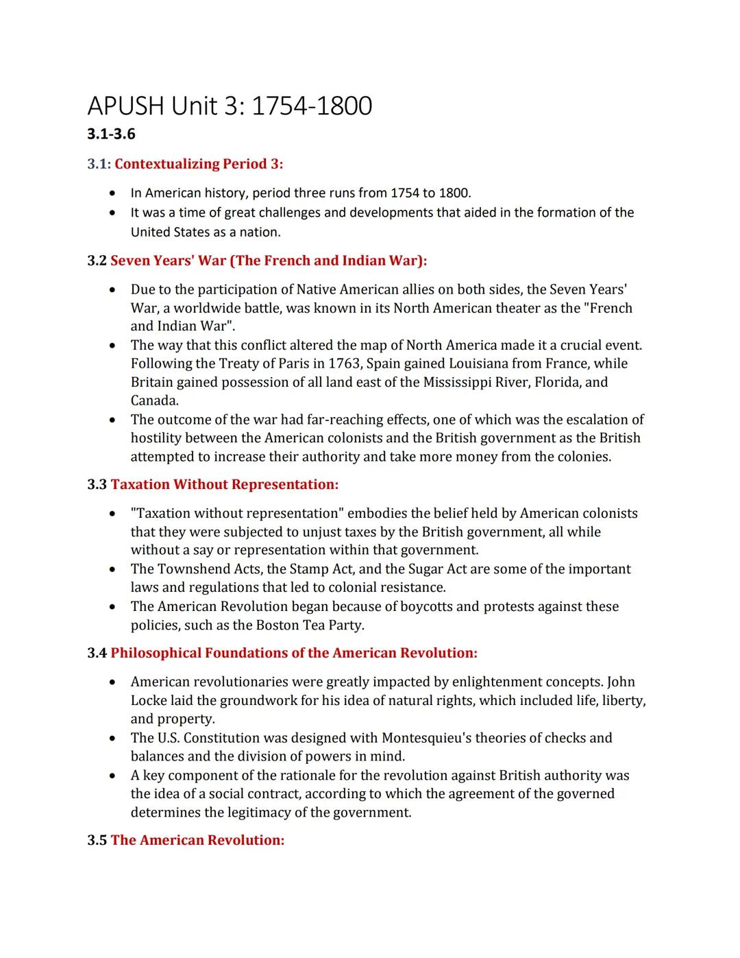 APUSH Unit 3 (Part 1)