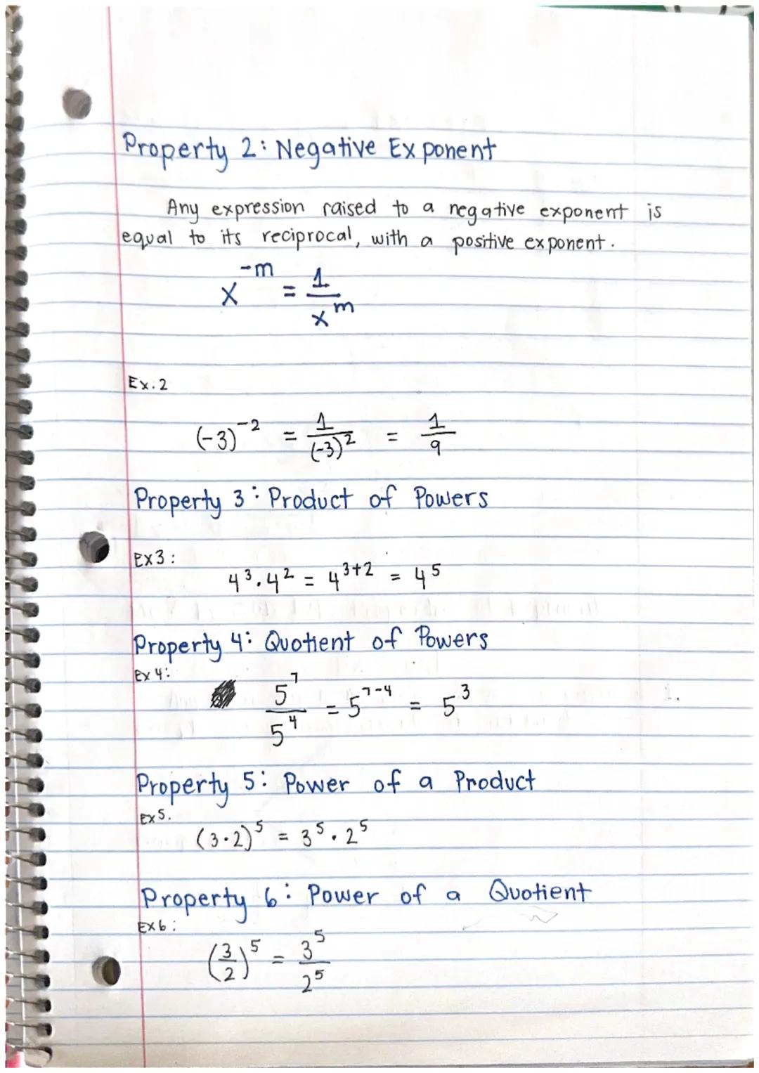 Math Course 2 Lesson: EXPONENTS
exponent
$3x^{5}$ variable
base
coefficient
5 times
$x^{5} = x \cdot x \cdot x \cdot x \cdot x$
โข Thre
