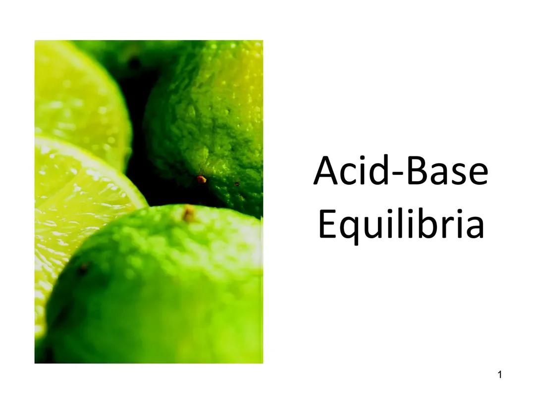 Chemistry: Acids and Bases Equilibria