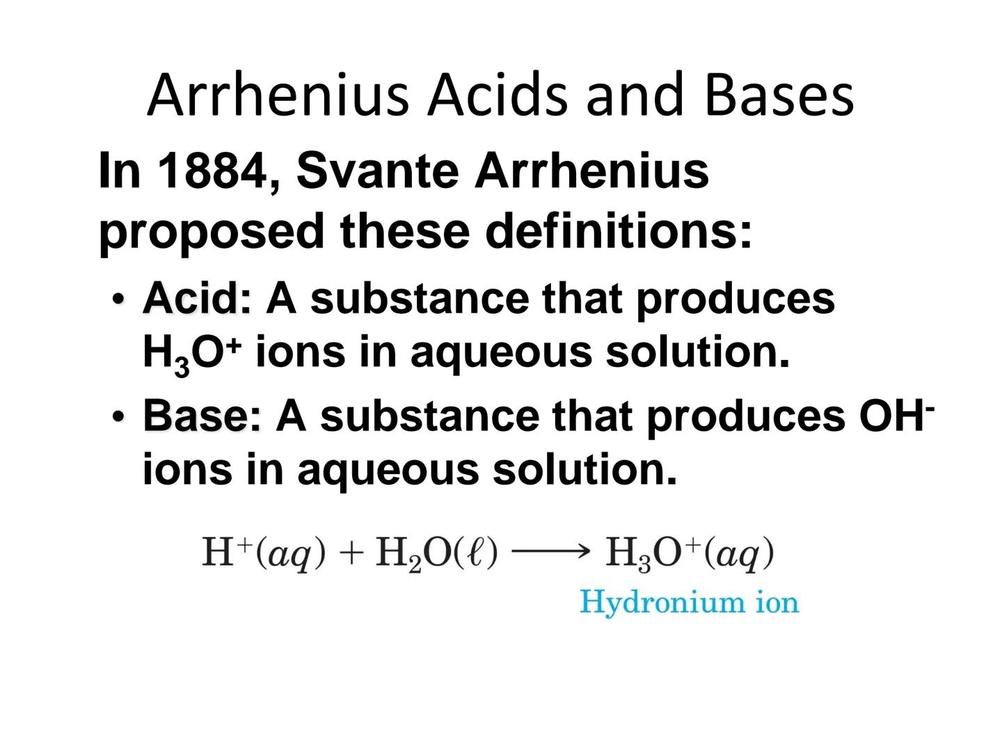 Acid-Base
Equilibria PRE-TEST
1. The products of neutralization are
always water and salts.
2. An acid is a proton donor.
3. Strong bases di