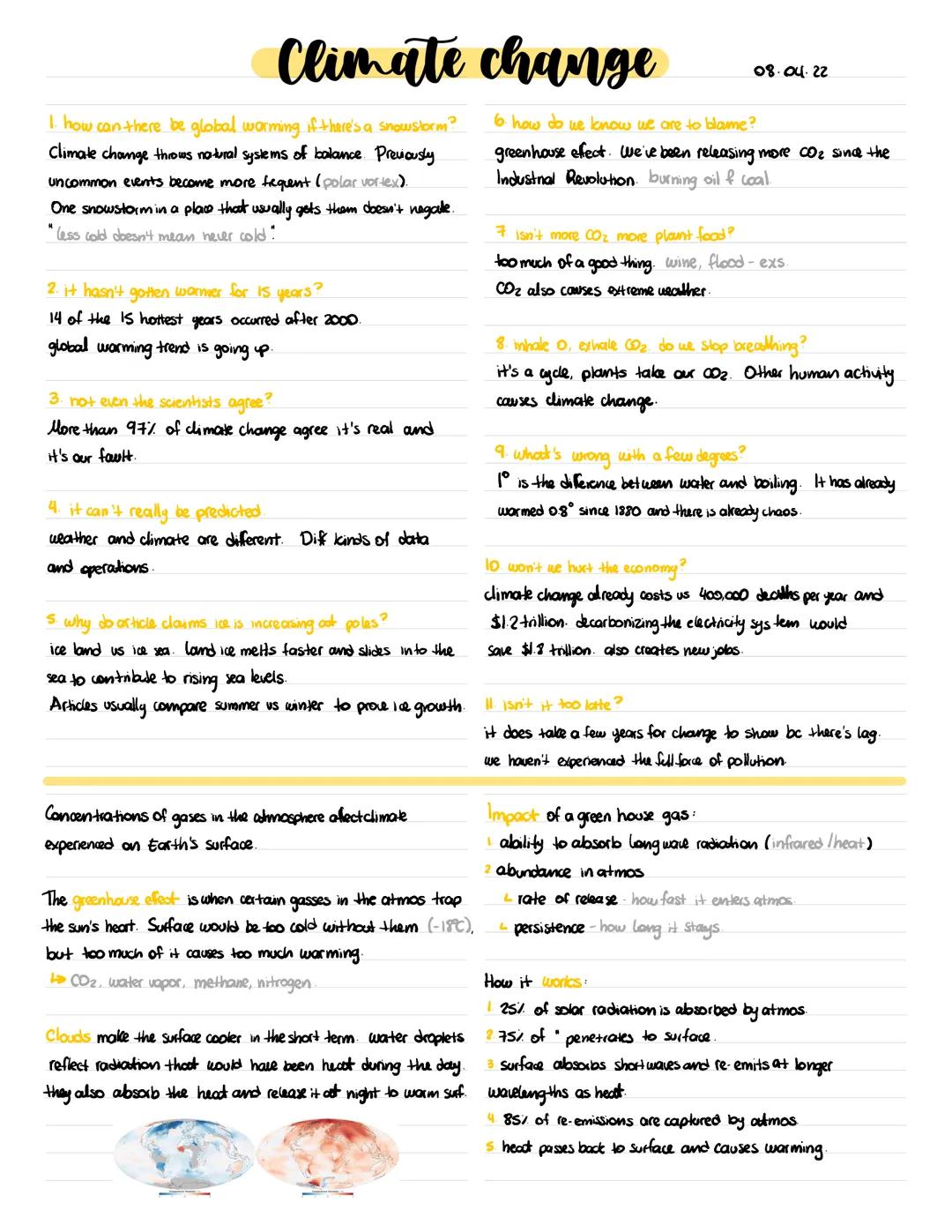 Climate change
1. how can there be global warming if there's a snowstorm?
Climate change throws natural systems of balance. Previously
uncom