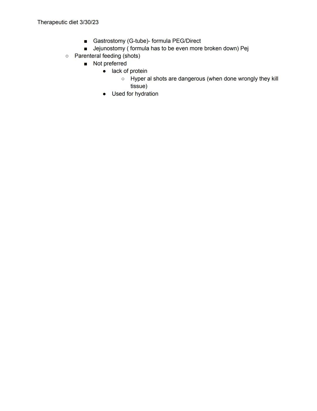 Therapeutic diet 3/30/23
● Therapeutic diets-
●
●
O
● Therapeutic diets are modified:
●
O controls the intake of certain foods, nutrients, c