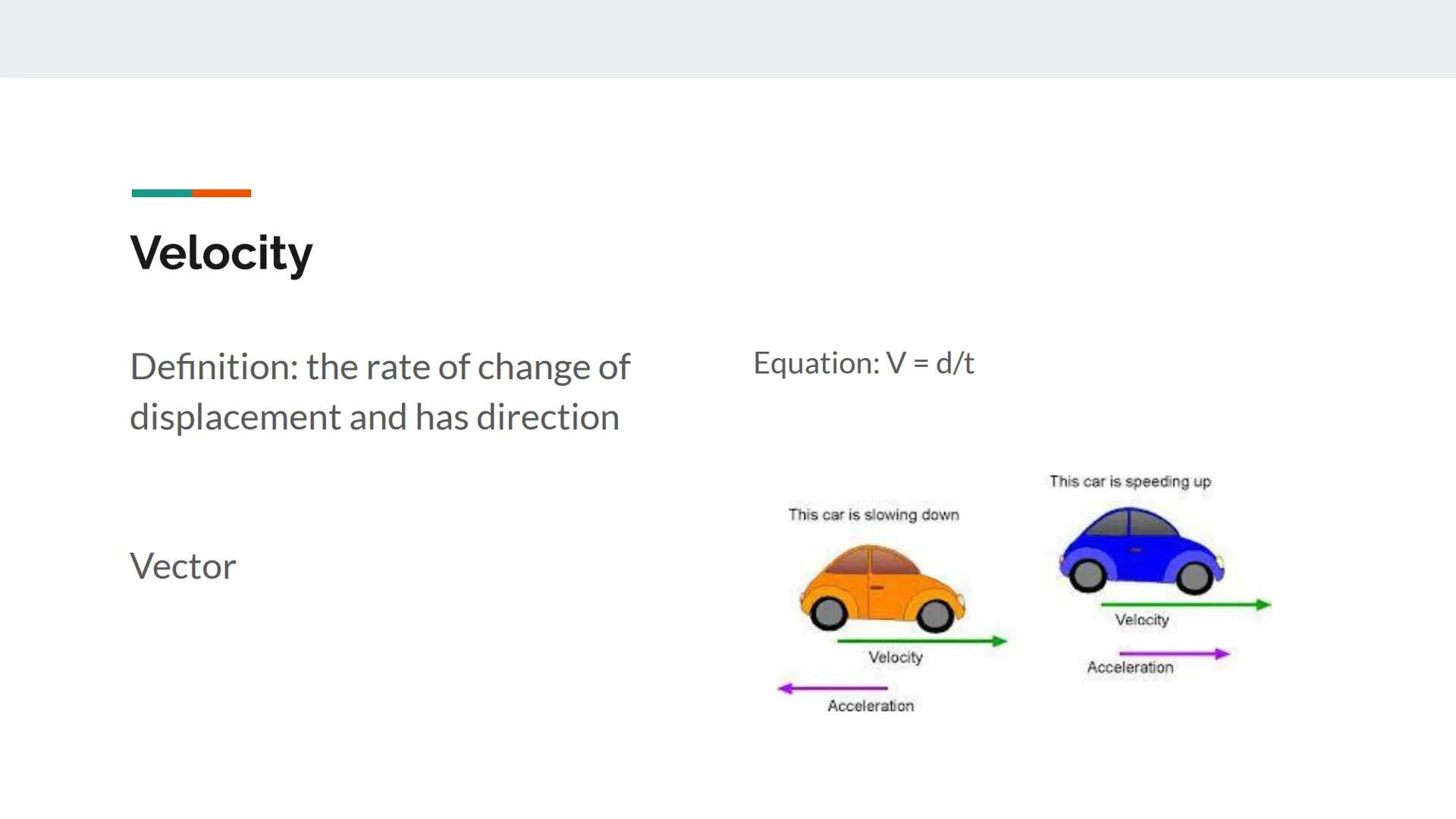 1D-MOTION INFOGRAPHIC PROJECT
By: Chelsea Ngokwere Scalar
Definition: A number value of
magnitude only
Example: I rode my bike 12 mph on the