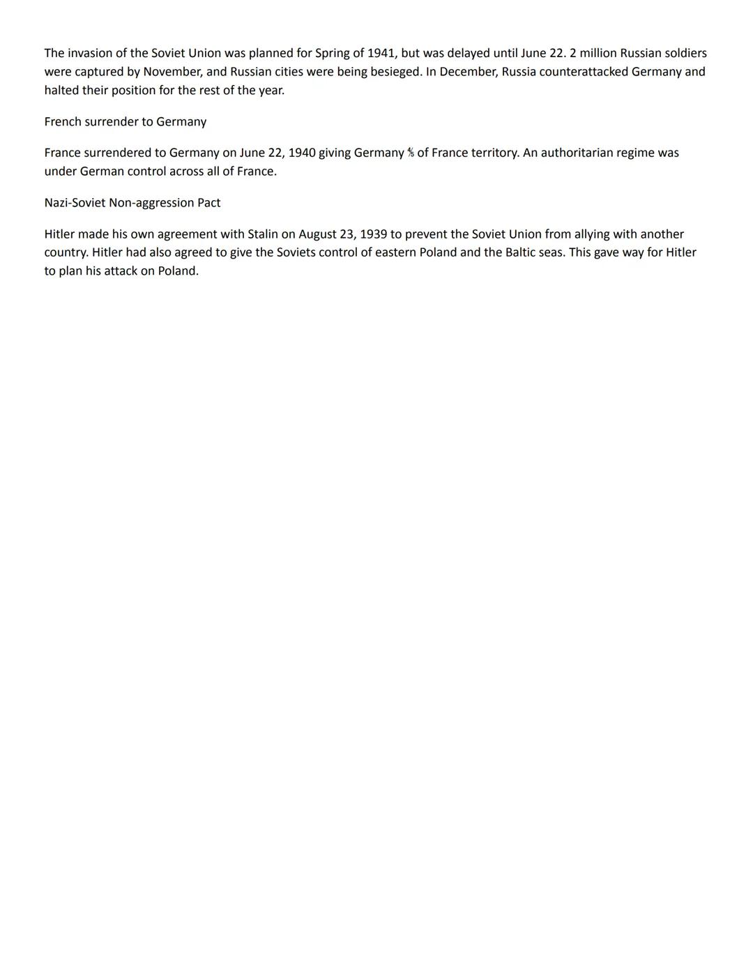 # World War II Timeline
Name Jessica Lindeman
Directions: Write a brief description of each of the WWII events listed below. Be sure to incl