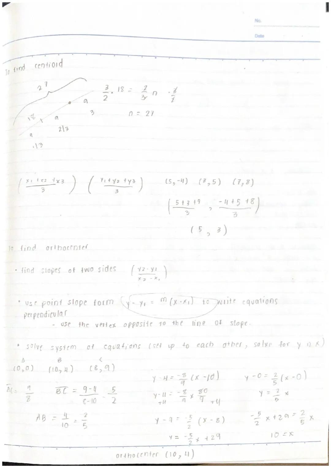 No.
Date
5-1 perpendicular and angle
value of WY
50°2 W 2017
Z
20 75n-2
BISECTORS
Theorem 5-1 Perpendicular Bisector
if a point is on the
pe