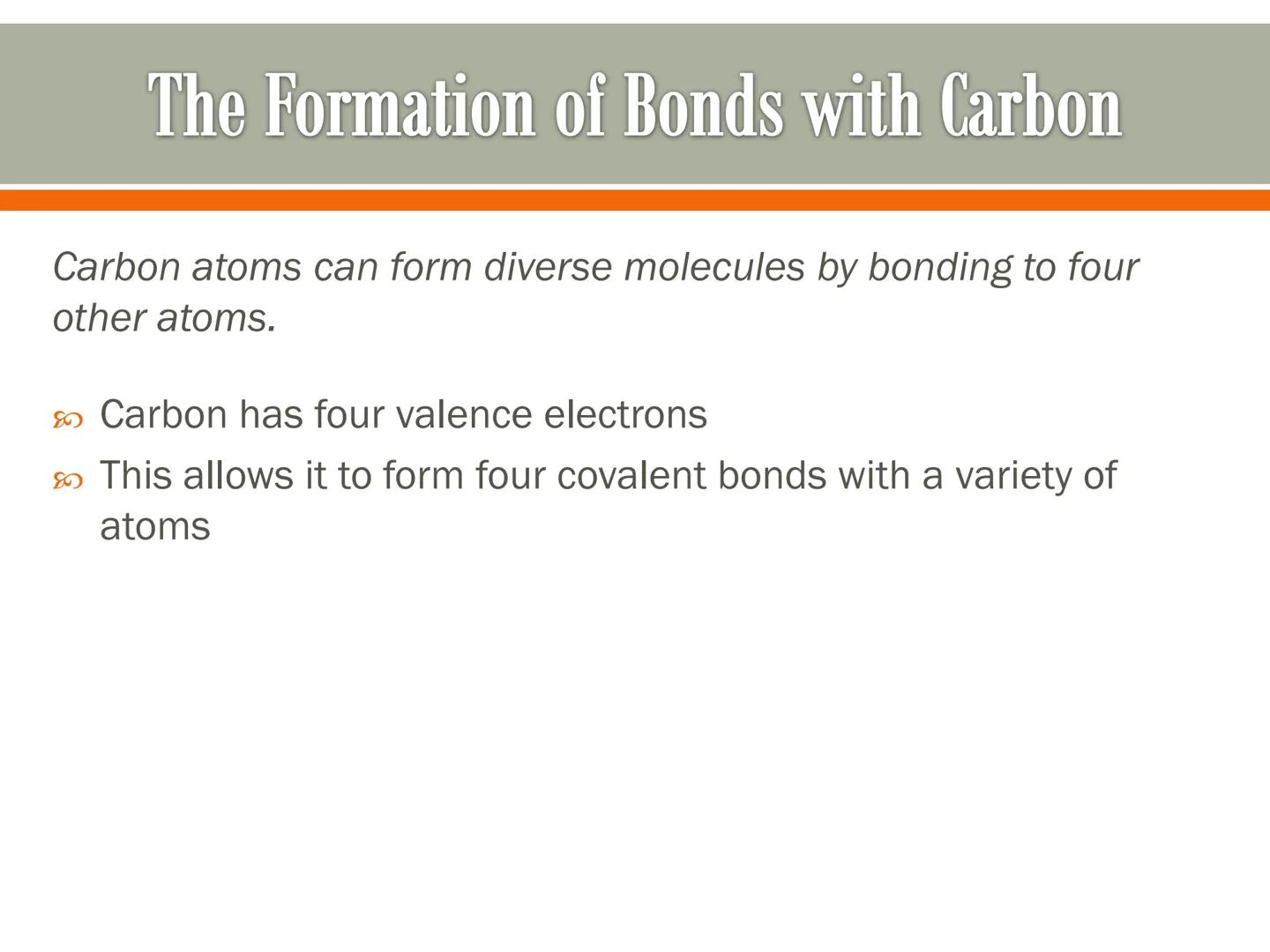 # Carbon and the Molecular
# Diversity of Life
Lecture 2a # Carbon—The Backbone of Biological Molecules
All living organisms
* Are mad