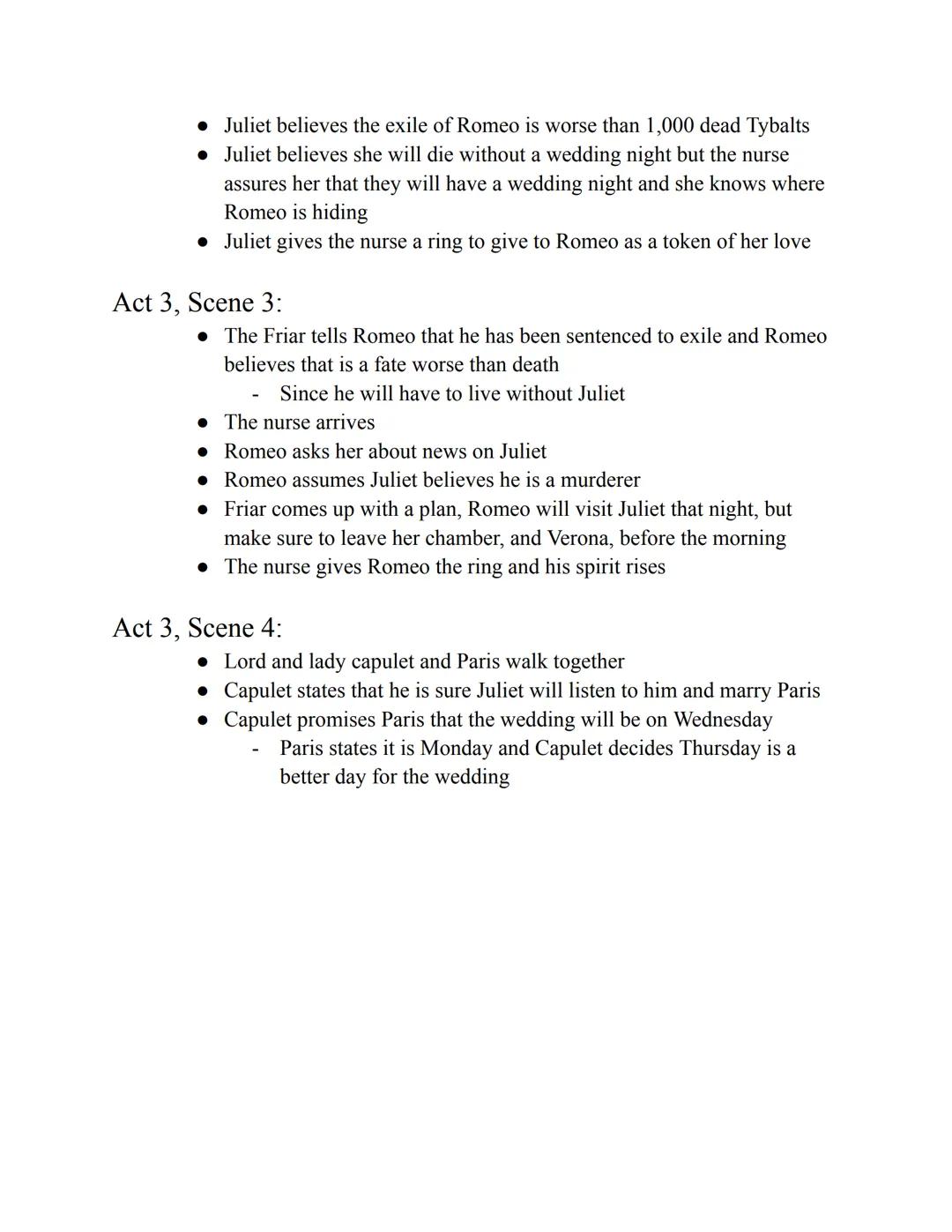 Act 3, Scene 1:
Romeo & Juliet
Act 3: Scenes 1-4.
• Mercutio and Benvolio are walking down the street
• Tybalt comes up to them and requests
