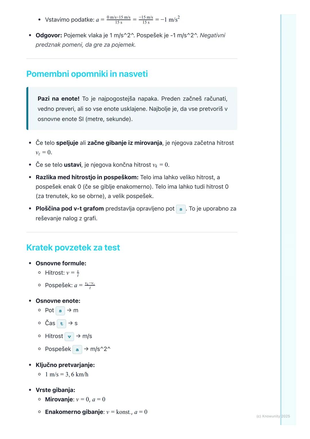 # Hitrost in pospešek
Uvod v hitrost in pospešek
Gibanje je povsod okoli nas od hoje v šolo do vožnje z avtobusom. Da bi
lahko natančno op