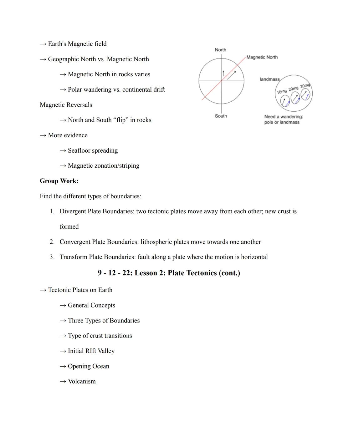 Plate Tectonics
→ Before 1800s - Catastrophism
→ Late 1700s Hutton - Uniformitarianism
9-7-22: Lesson 2 Notes
Playfair and Lyell - "The Pres