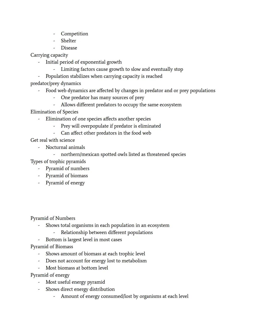 Trophic Levels and Food Webs
Trophic level- the levels in the ecosystems through which energy flows
Food chain- a single pathway that shows