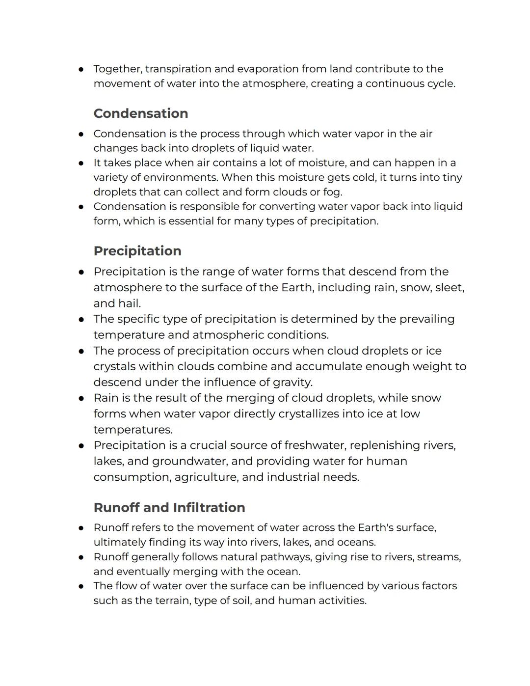 The Water Cycle
What Is The Water Cycle?
• The water cycle is the continuous movement of water on, above, and
below the surface of the Earth