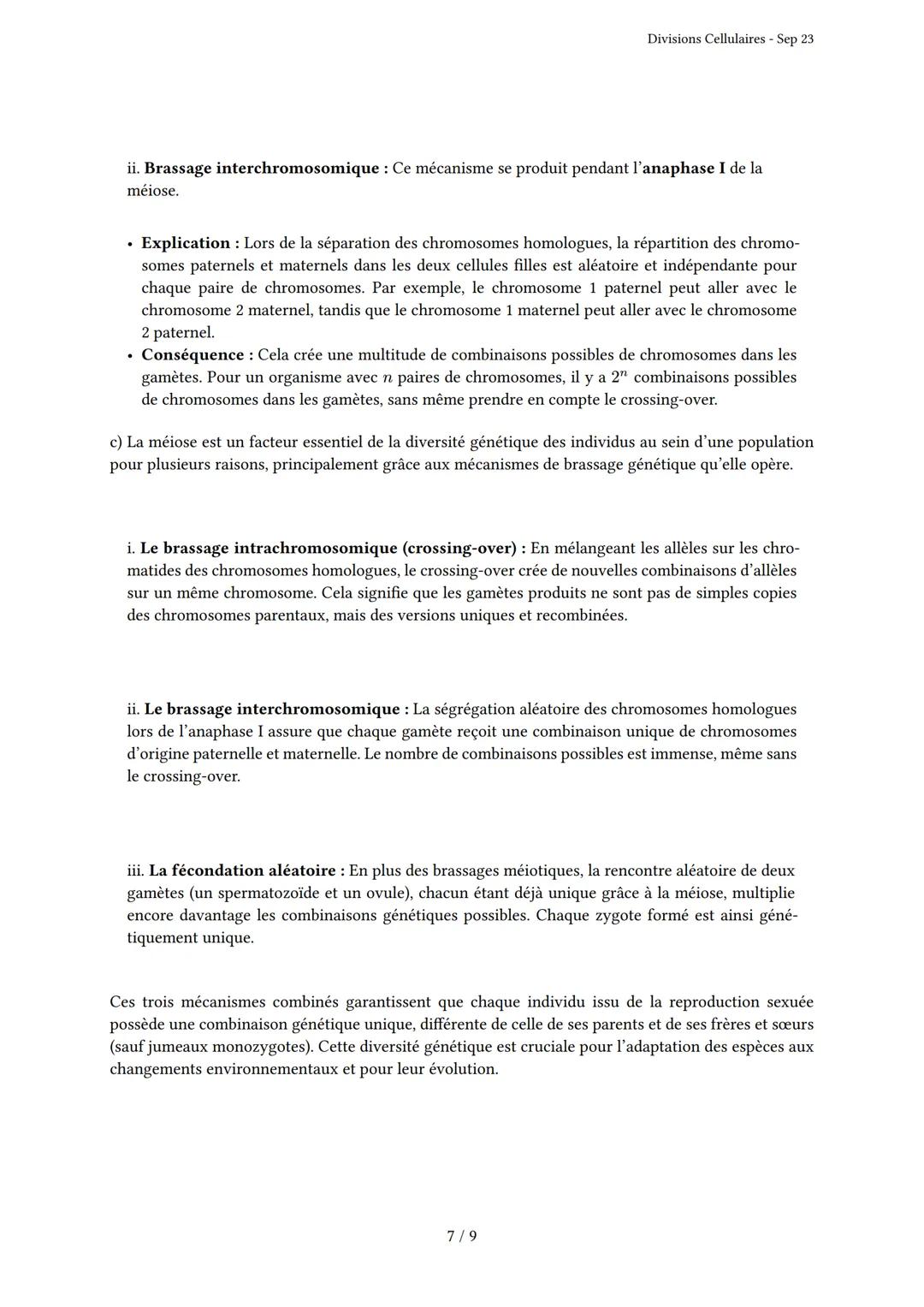 Divisions Cellulaires
Généré par Knowunity.fr - Sep 23
Description: Cet examen couvre les mécanismes de mitose et méiose.
Bonne chance!